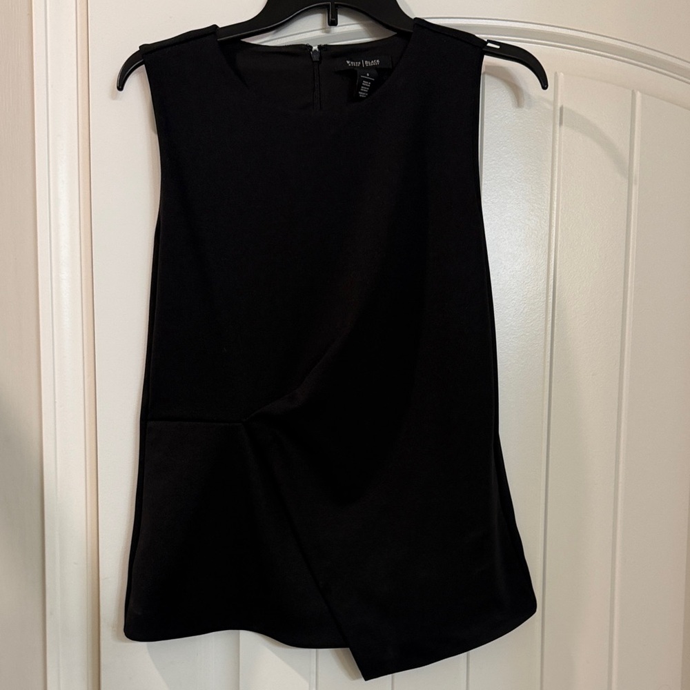 White House Black Market Black Sleeveless Blouse